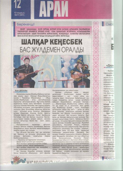 Мұғалімдер шығармашылығы Жетекшісі Юнусов Маратжан