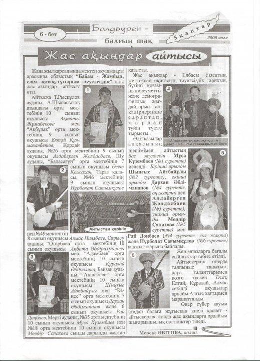 Мұғалімдер шығармашылығы Жетекшісі Юнусов Маратжан